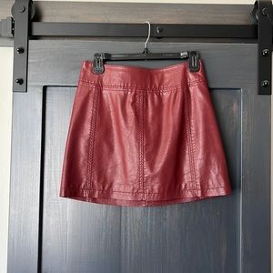 Free People Leather Skirt. Size 2.
